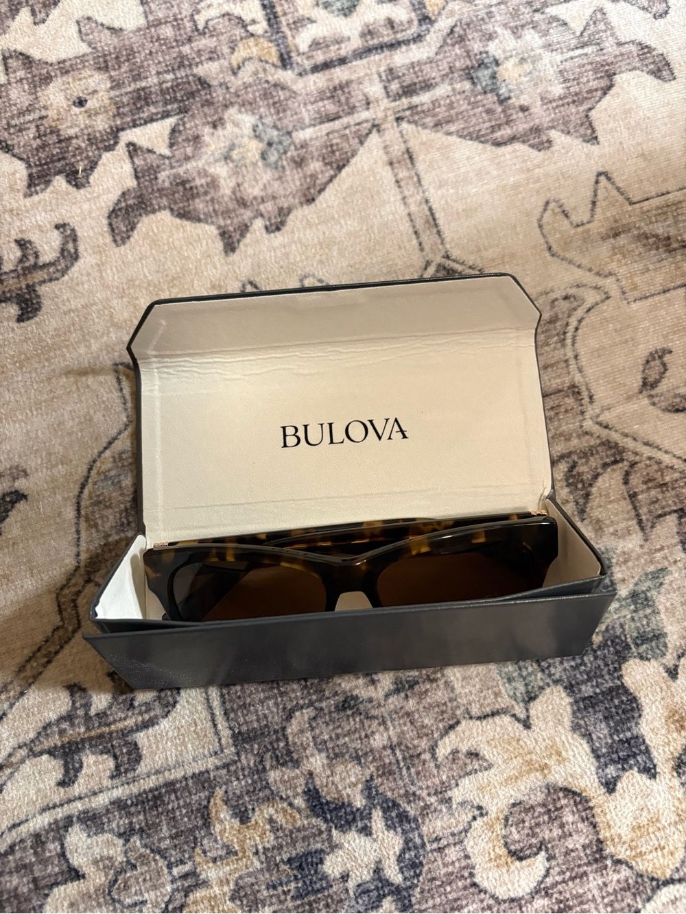 Bulova Tortoiseshell Frame Sunglasses with Brown Lenses